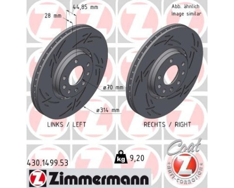 Brake disc BLACK Z 430.1499.53 Zimmermann