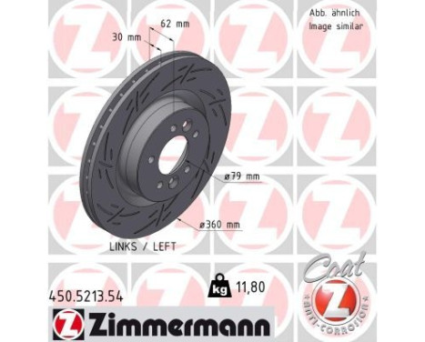 Brake disc BLACK Z 450.5213.54 Zimmermann