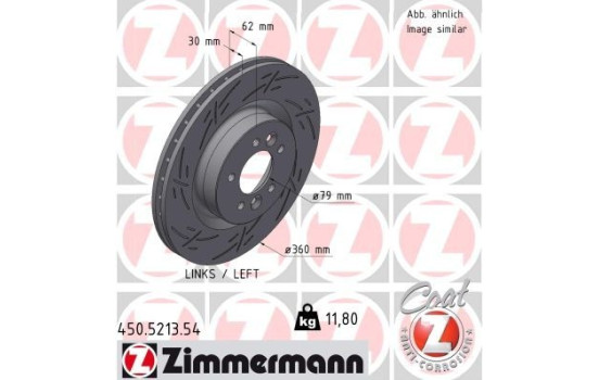Brake disc BLACK Z 450.5213.54 Zimmermann