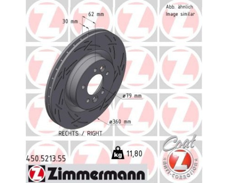 Brake disc BLACK Z 450.5213.55 Zimmermann
