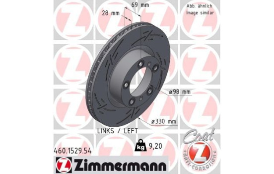 Brake disc BLACK Z 460.1529.54 Zimmermann