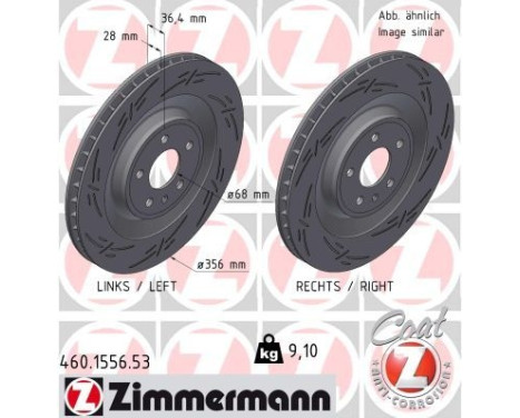 Brake disc BLACK Z 460.1556.53 Zimmermann