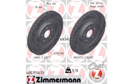Brake disc BLACK Z 460.1556.53 Zimmermann