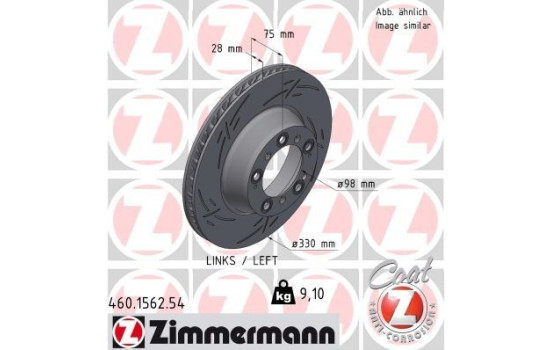 Brake disc BLACK Z 460.1562.54 Zimmermann