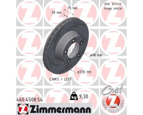 Brake disc BLACK Z 460.4508.54 Zimmermann