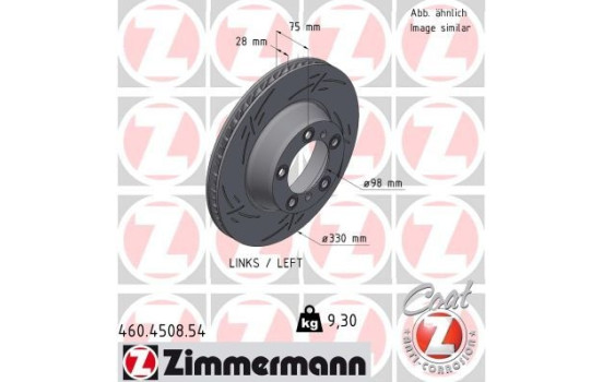 Brake disc BLACK Z 460.4508.54 Zimmermann