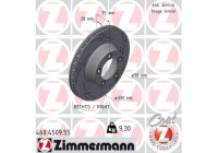 Brake disc BLACK Z 460.4509.55 Zimmermann