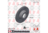 Brake disc BLACK Z 460.4512.54 Zimmermann