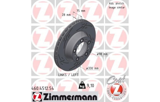 Brake disc BLACK Z 460.4512.54 Zimmermann