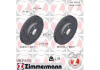 Brake disc BLACK Z 590.2561.53 Zimmermann