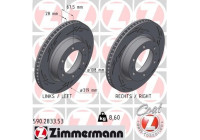 Brake disc BLACK Z 590.2833.53 Zimmermann