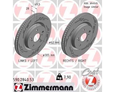 Brake Disc BLACK Z 590.2840.53 Zimmermann