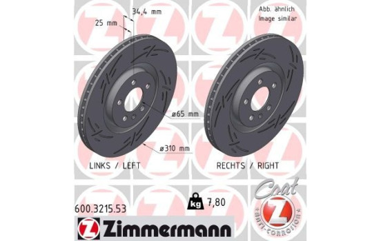 Brake disc BLACK Z 600.3215.53 Zimmermann