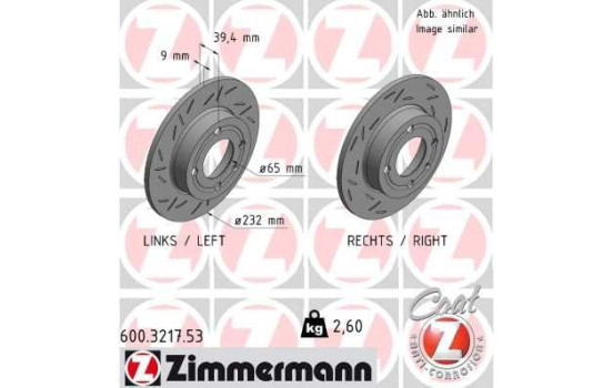 Brake Disc BLACK Z 600.3217.53 Zimmermann