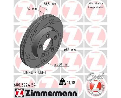 Brake Disc BLACK Z 600.3224.54 Zimmermann, Image 2