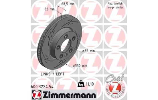 Brake Disc BLACK Z 600.3224.54 Zimmermann, Image 2