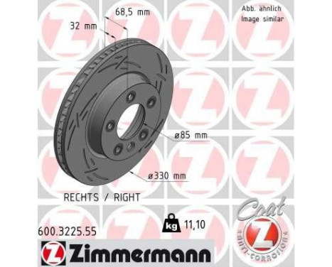 Brake Disc BLACK Z 600.3225.55 Zimmermann, Image 2