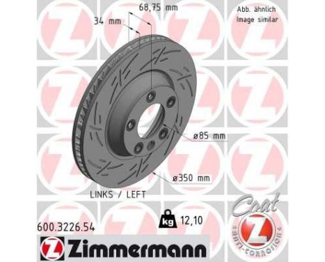 Brake Disc BLACK Z 600.3226.54 Zimmermann, Image 2