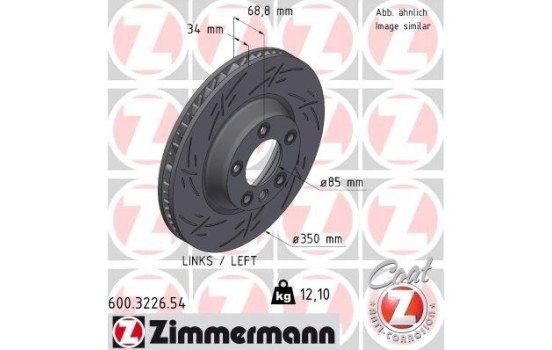 Brake Disc BLACK Z 600.3226.54 Zimmermann, Image 2