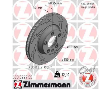 Brake Disc BLACK Z 600.3227.55 Zimmermann, Image 2