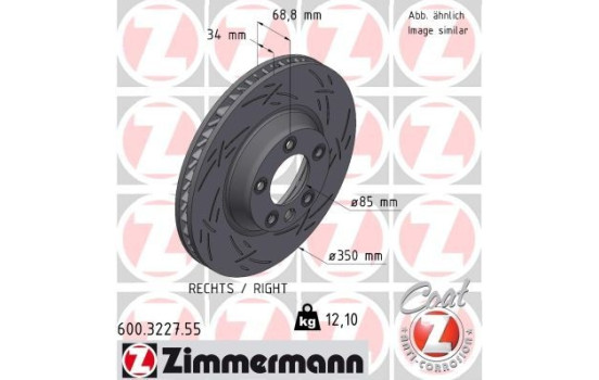 Brake Disc BLACK Z 600.3227.55 Zimmermann, Image 2