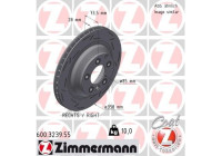 Brake disc BLACK Z 600.3239.55 Zimmermann