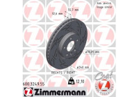 Brake disc BLACK Z 600.3249.55 Zimmermann