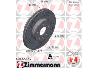 Brake disc BLACK Z 600.3256.54 Zimmermann