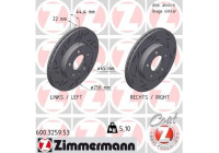 Brake disc BLACK Z 600.3259.53 Zimmermann