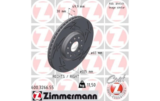 Brake disc BLACK Z 600.3266.55 Zimmermann
