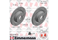 Brake disc BMW BLACK Z ECE R90 approved 150.3498.53 Zimmermann