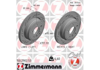 Brake disc BMW SPORT Z ECE R90 approved 150.2902.53 Zimmermann