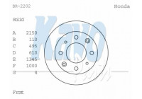 Brake Disc BR-2202 Kavo parts