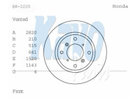 Brake Disc BR-2220 Kavo parts