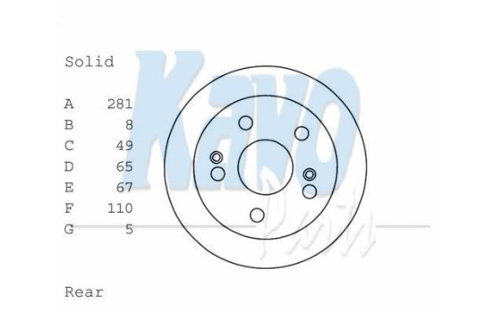Brake Disc BR-2259 Kavo parts
