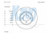 Brake Disc BR-3202 Kavo parts
