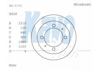Brake Disc BR-5705 Kavo parts