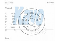 Brake Disc BR-6730 Kavo parts
