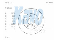 Brake Disc BR-6731 Kavo parts