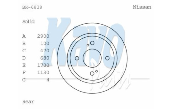 Brake Disc BR-6738 Kavo parts