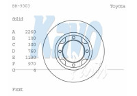 Brake Disc BR-9303 Kavo parts