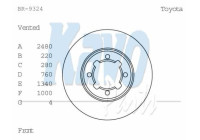 Brake Disc BR-9324 Kavo parts