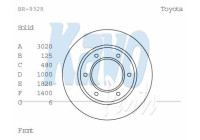 Brake Disc BR-9328 Kavo parts