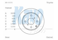 Brake Disc BR-9335 Kavo parts