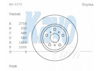 Brake Disc BR-9370 Kavo parts