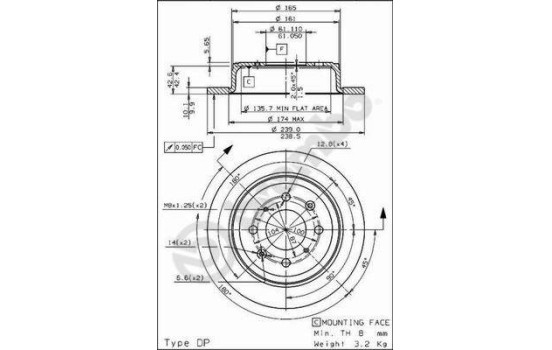 Brake Disc BREMBO MAX LINE 08.7104.75, Image 2