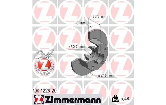 Brake Disc COAT Z 100.1229.20 Zimmermann