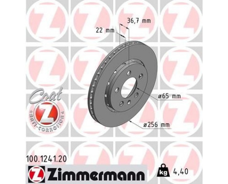 Brake Disc COAT Z 100.1241.20 Zimmermann