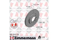 Brake Disc COAT Z 100.1245.20 Zimmermann