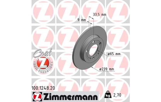 Brake Disc COAT Z 100.1248.20 Zimmermann